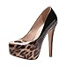 Agodor Women's Extremely High Heels Platform Leopard Pumps Slip On Evening Party...