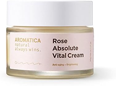 Aromatica Rose Absolute Vital Cream, Organic and Natural Cream,EWG Verified,VEGAN Verified,2018 New Verson