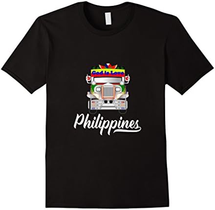 Mens Philippines Famous Jeepney Four Wheel Pinoy Vehicle T-Shirt Medium Black