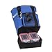 2 in 1 Shopping Bag Tote with Insulated Cooler and Coin Pouch for Beach, Picnic, Blue 20-23L