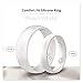 Knot Theory Breathable Silicone Wedding Rings for Men & Women | Black Rose Gold Silver Blue Red Rubber Wedding Bands for Him & Her Size 4, 5, 6, 7, 8, 9, 10, 11, 12, 13, 14, 15, 16