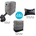 HOMCA Inflatable Airplane Footrest Pillow with Air Pump, Adjustable Height Travel Foot Rest Pillow for Airplane, Cars, Buses, Trains, Office, and Kids to Sleep on Long Flights(Grey,1 Pack)