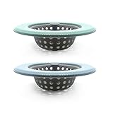 MIBOW Kitchen Sink Strainer, Garbage Disposal Strainer Sink Drain Catcher Plug Drain Cover Kitchen Sink Basket for Kitchen Sinks, Silicone, 2PCS