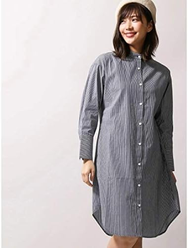 ウィゴー レディース Wego Wego ノーカラーロングシャツ ネイビー F Tシャツ カットソー 通販 Amazon