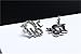 P.phoebus 18K Gold Vintage White Swarovski Crystal Studs Earrings Rhinestones Dangle Charms Hoops For Women Girls