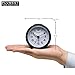 Plumeet Non Ticking Travel Alarm Clock with Snooze and Nightlight, Cute Colour for Kids, Ascending Sound Alarm, Easy to Set, Handheld Sized, Battery Powered (Black)