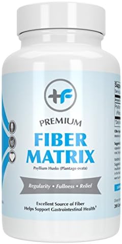 Premium Fiber Matrix Psyllium Husks Digestive Supplement by Healthy Fit Labs (200 Capsules) | Natural for Optimal Digestion &amp; Weight Control | Reduce Appetite, Eliminate Constipation