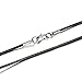 Besteel 2mm Mens Womens Leather Necklace Cord Rope Chain Stainless Steel Clasp 16-30 Inch