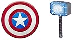 Marvel Avengers Captain America Flying Shield & Thor Marvel The Dark World Battle Hammer