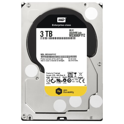 WD RE 3 TB Enterprise Hard Drive: 3.5 Inch, 7200 RPM, SATA III, 64 MB Cache - WD3000FYYZ