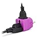 European Plug Adapter by Yubi Power 2 in 1 Universal Travel Adapter with 2 Universal Outlets - 2 Pack - Purple - Shucko Type E / F for France, Germany, Spain, Sweden, Turkey, Ukraine and More!