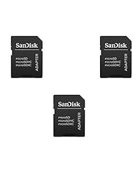 3-Pack SanDisk microSD para adaptador de tarjeta de memoria SD