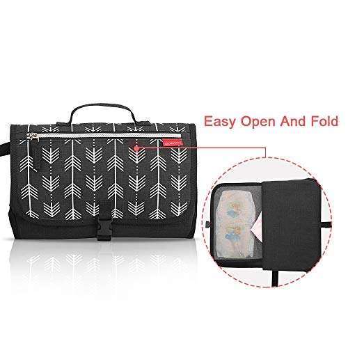 image for Portable Diaper Changing Pad Lekebaby Cushioned Portable Changing Mat 