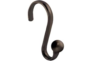 INTERDESIGN iDesign Metal Shower Curtain Hooks, The Axis Collection – Set of 12, Bronze