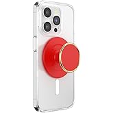 PopSockets Phone Grip for MagSafe, Magnetic Holder, Phone Stand, Red - Rosso