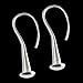 CHAWIN Jewelry 1 Pair 925 Sterling Silver Earrings Sleek Fish Hook Shape Teardrop Earrings Accessories Fit European Style Beads and Charms