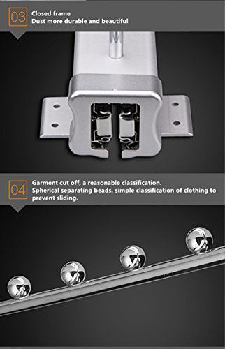 Pants Rail Rod, Cuteadoy Aluminum Retractable Closet Hanger Rod for Suit,Shirts,Pants,Silk Scarf(6 Hooks )