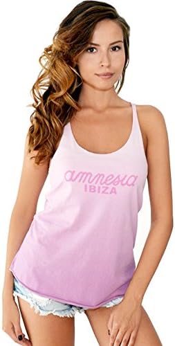 Amnesia Ibiza: Gradient Women's Logo Racerback Vest - Pink, M - Medium