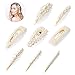 COOLKESI Pearls Hair Clips for Women Girls, 8 Pcs Fashion Sweet Barrettes Cute Snap Clips Styling Tools Hair Accessories, Bling Pearl Hair Pins for Wedding Party Daily Valentines Day Gift