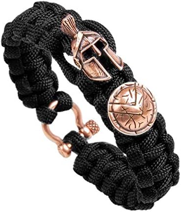 Brave Outdoor Survival Bracelet Men's Spartan Helmet Umbrella Rope Bracelets Pulseira Masculina Skull NYL