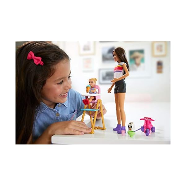 Barbie GHV87 - Skipper Babysitters Inc. Füttern Spielset mit Skipper-Puppe, Kleinkind und Zubehör, Spielzeug ab 3 Jahren – Bild 3