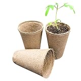 Jiffy 3" Round Deep Peat Pots - OMRI LIsted Organic - 100ct