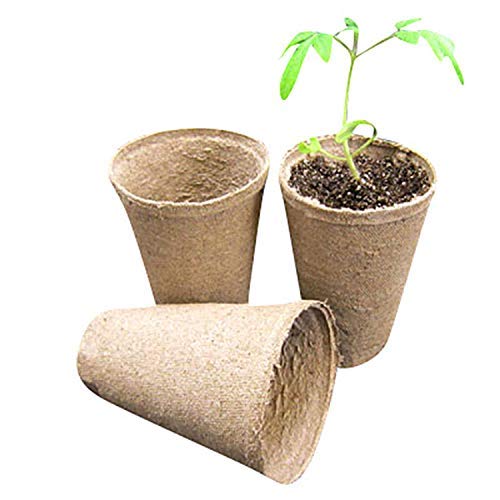 Jiffy 3" Round Deep Peat Pots - OMRI LIsted Organic - 100ct