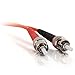 C2G 05575 OM2 Fiber Optic Cable - ST-ST 62.5/125 Duplex Multimode PVC Fiber Cable, Orange (6.6 Feet, 2 Meters)