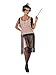 Smiffys Women's 1920's Coco Flapper Costume, Dress, Cigarette Holder, Necklace and Headpiece, 20's Razzle Dazzle, Serious Fun, Size 10-12, 28820