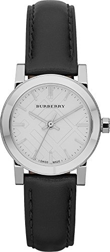 Burberry BU9206 Women's Black Leather Strap White Dial Watch Burberry BU9206 Women's Black Leather Strap White Dial Watch