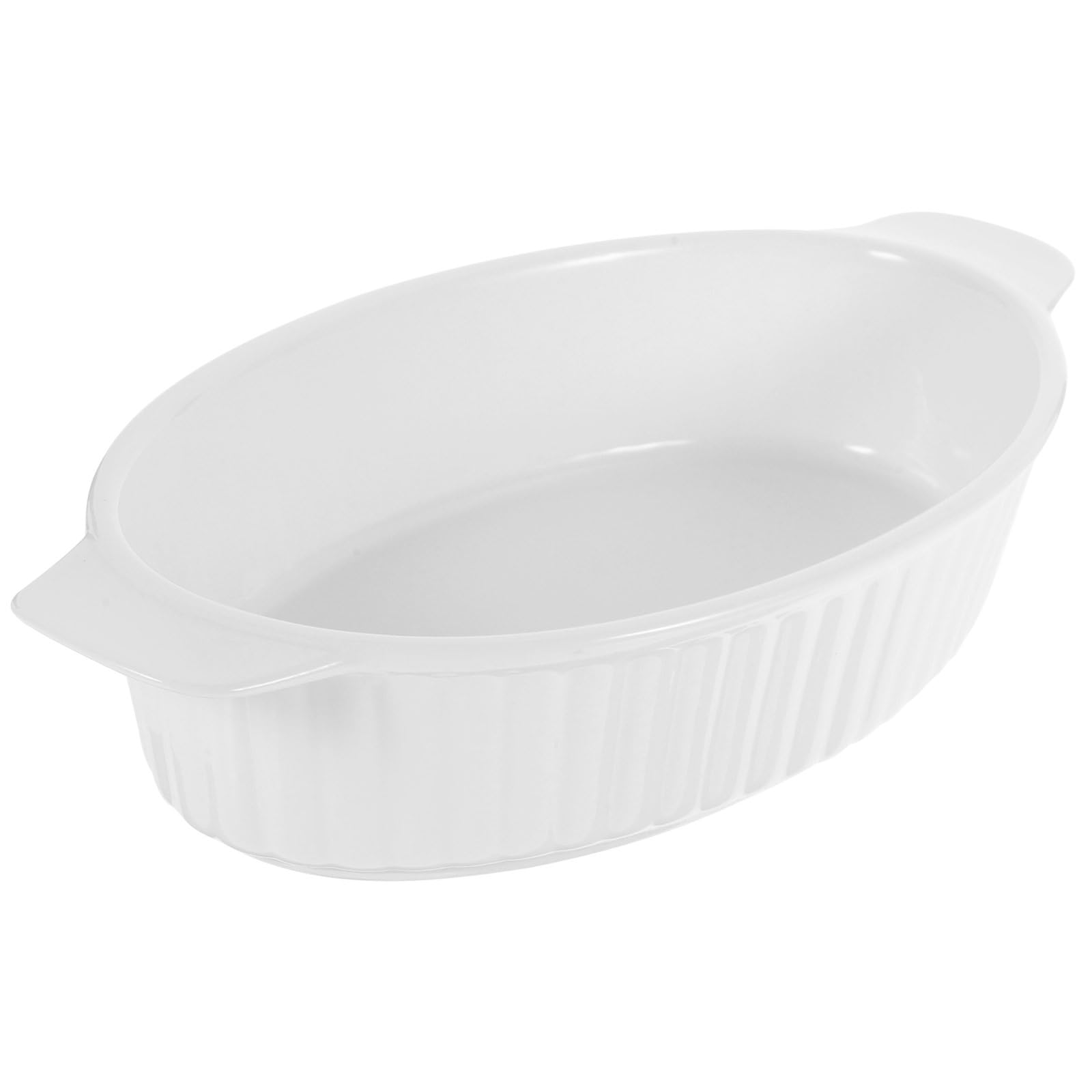 Luxshiny 9.5 Inch Ceramic Baking Dish with Double Handles, Oval Oven to Table Serving Tray for Lasagna, Pie & Gratin, Porcelain Casserole Pan for Roasting, Salad & Pasta