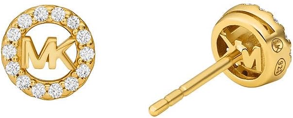 Pendientes para mujer de metal dorado con piedras semipreciosas y cierre de poste