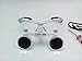 Ocean-Aquarius Silver Surgical Binocular Loupes 3.5x 420mm Working Distance Optical Glass with LED Head Light Lamp+Aluminum Box Silver