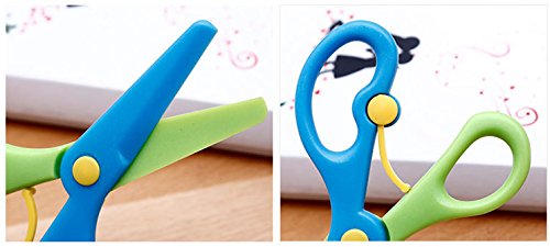 LoveInUSA 3 PCS Children Safety Scissors Set Preschool Training Scissors Art Craft Child-Safe Scissor Pre-School Training Scissors