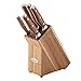 Rachael Ray Cucina 6-Piece Japanese Stainless Steel Knife Block Set with Acacia Handles