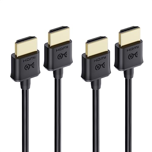 Cable Matters 2Pack UltraSlim HDMI Cables 3D & 4K Rated With