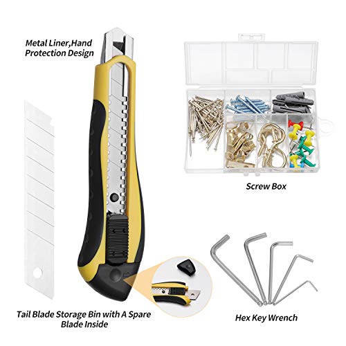 MPLUS 116-teliger Haushalt Werkzeugkoffer, Werkzeugset für täglichen Gebrauch, Werkzeugkasten für manuelle Wartung und… – Bild 6