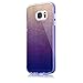 for Samsung Galaxy S7 Edge, G9350 Gradient Color Mirror Soft TPU Case with Shockproof PC Bumper for S7 Edge (Purple)