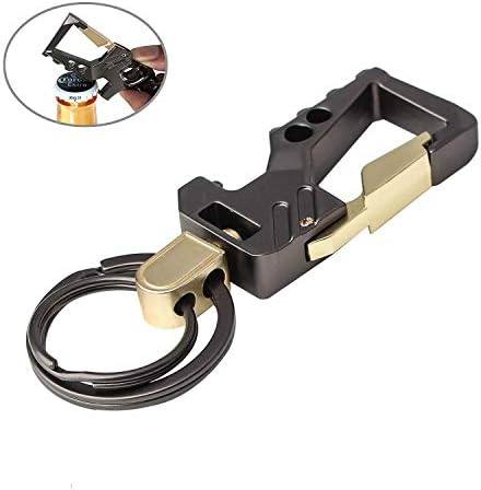 Premium Key Chain, Heavy Duty Bottle Opener Car Key Chain - 2 Metal Key Rings Carabiner Keychains for Men Women Business Key Clip