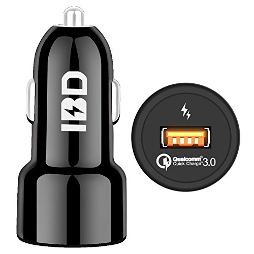 IBD USB 3.0 Car Charger Adapter,Quick Charge Smart USB Port 18W With One USB 3.0 Cable Universal Cell Phone Car Chargers For Mobile Device,Samsung Galaxy S7,S6,Samsung Galaxy S7,S6 ect.