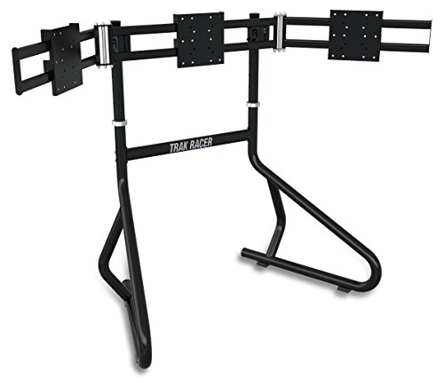 Trak Racer 22 inch to 35 inch Triple Monitor Floor Mounting Gaming Event Stand for LED LCD TV Monitors