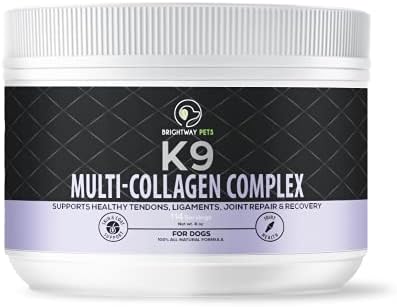 Brightway Pets Multi-Collagen Peptide Supplement for Dogs- Arthritis Support- Skin & Coat Health, Allergies, Dog Mobility Hip & Joint Pain Supplement