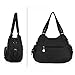 Hynes Victory Multi Front Pockets Shoulder Bags (Black)
