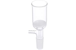 PATIKIL Buchner Funnel, 60ml Borosilicate Glass Buchner Filtering Funnel with Fine Frit(G3), 24/40 Standard Taper Inner Joint