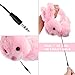 Dylan Volume Limiting Wired Headphone for Children Over-Ear Retractable Cord Animal Bunny- Pink