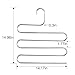 DOIOWN S-Type Stainless Steel Clothes Pants Hangers Closet Storage Organizer for Pants Jeans Scarf Hanging (14.17 x 14.96ins, Set of 3) (8-Pieces)