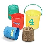 Melissa & Doug Sunny Patch Seaside Sidekicks Nesting Sand Pails, Great Gift for Girls and Boys - Best for 2, 3, and 4 Year Olds