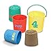 Melissa & Doug Sunny Patch Seaside Sidekicks Nesting Sand Pails, Great Gift for Girls and Boys - Best for 2, 3, and 4 Year Olds primary
