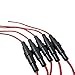 DIGITEN 5x20mm GDC Fuse Holder Inline screw type with 16 AWG wire (Pack of 10) primary