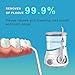 Coredy Oral Irrigator Water Flosser 600ml Professional Counter Top Power Floss Dental Water Jet with 5 Flossing Tips for Teeth, Brace and Bridge, 10 Water Pressure Settings, IPX6 Splashproof